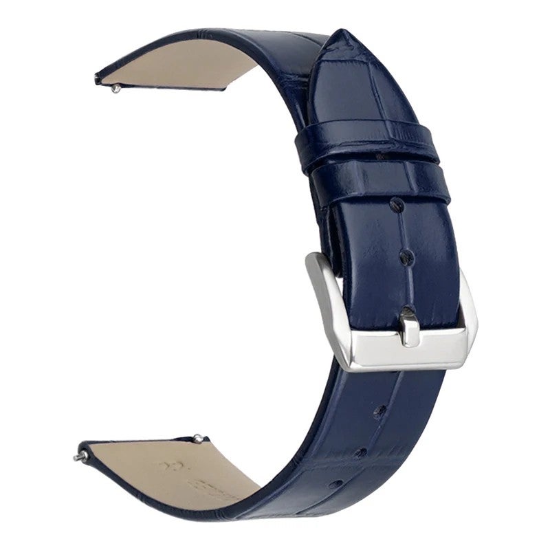 Bluejw ER Genuine Leather Watch Band Replacement Strap – Ultra Thin 18mm 20mm 22mm – Fits Most Watches, Easy to Replace - Image 1
