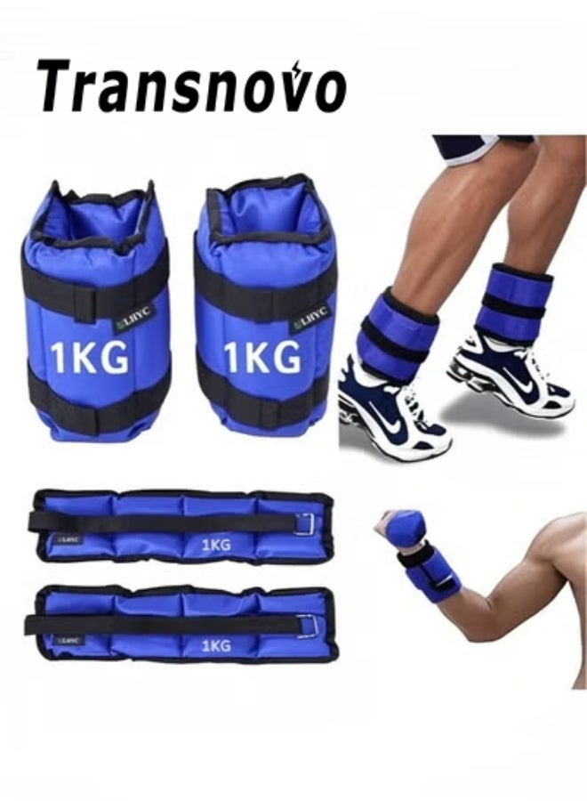 Transnovo Two-Piece Sand Weight Bag, 2kg Total – Arm & Foot Weights, 1kg Each - Image 1