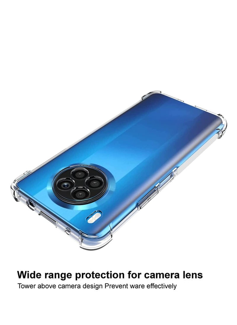 Generic - Honor 50 Lite Clear Transparent Case Soft Flexible Silicone Back Cover Shockproof Case with Reinforced Bumper Corner - Image 1