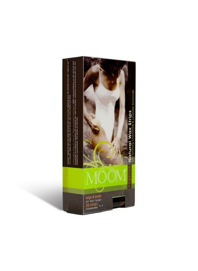موم شرائح شمعية سريعة مع البابونج واللافندر، مجموعة إزالة الشعر مع زيت التشطيب - شرائح شمعية للساقين والبكيني والوجه والجسم، مثالية للسفر - عبوة واحدة من 10 شرائح مزدوجة الجوانب، 20 قطعة - Image 1