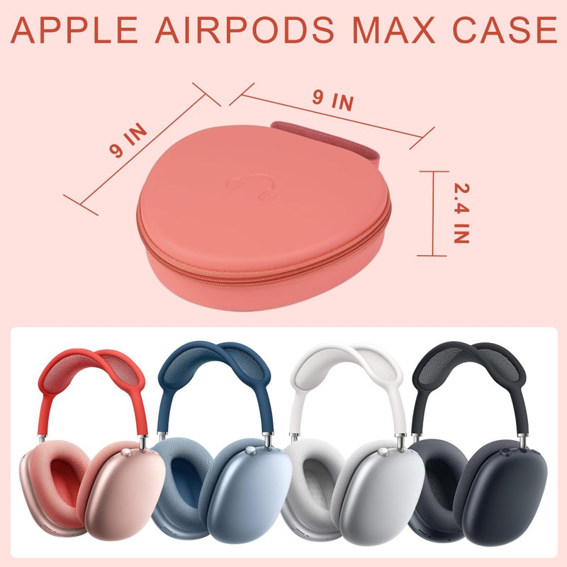 stukcaze Headphone Case for AirPods Max Hard Portable Over Ear Headphone Carrying Case, Wireless Headphone Storage Protective Case for Travel Home (RED) - Image 2