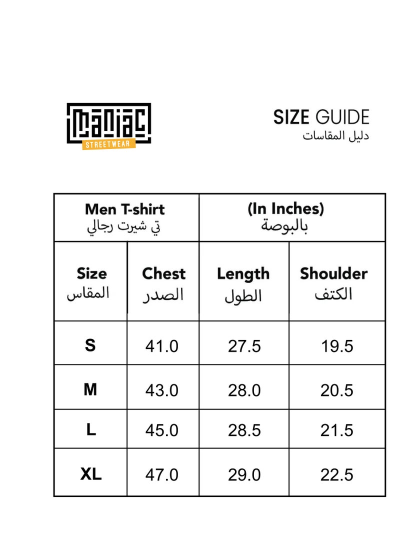 Maniac Maniac Men HalfZip Printed Polo Neck Full Sleeve White Oversized Fit Cotton T-Shirt  - Image 5
