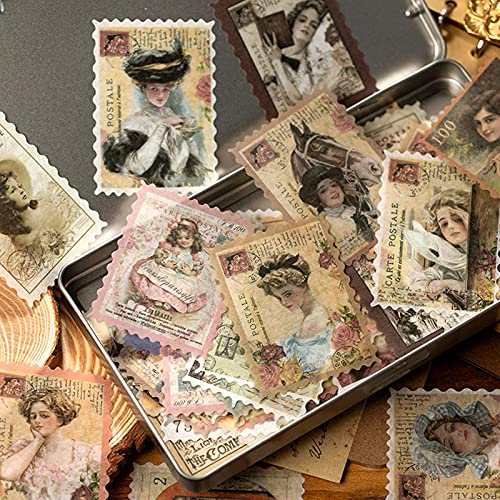 Cotrida 240pcs Vintage Postage Stamp Stickers, Aesthetic Botanical Deco Paper Sticker for Scrapbooking, Journaling Supplies, Planners, Kid DIY Art Crafts, Bullet Journal - Image 5