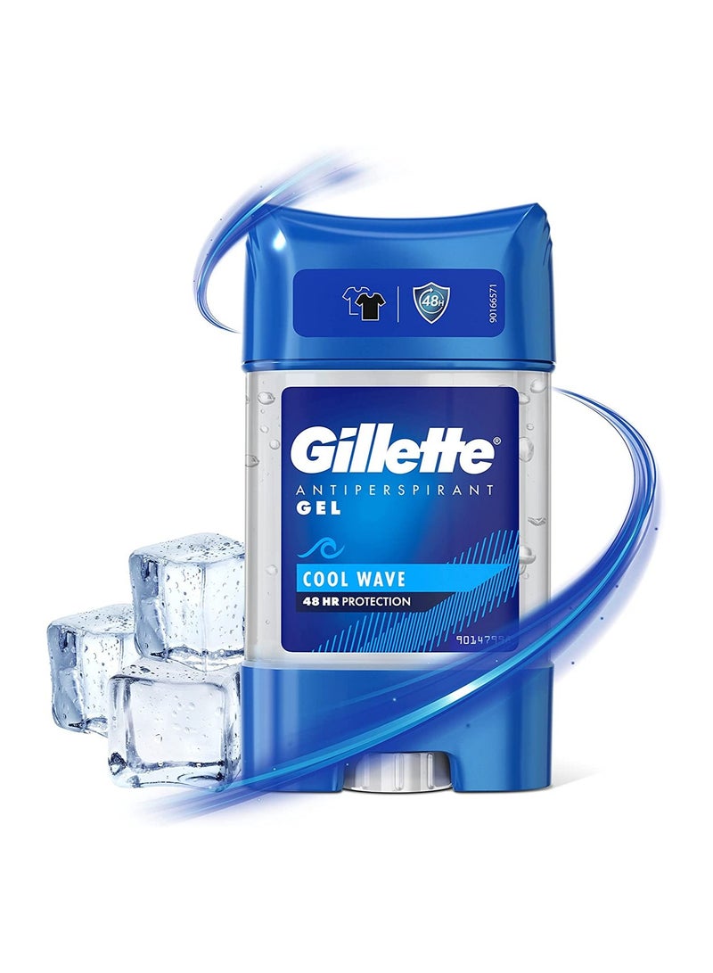 Gillette Cool Wave Clear Antiperspirant Gel 70ml (Pack of 3) - Image 2