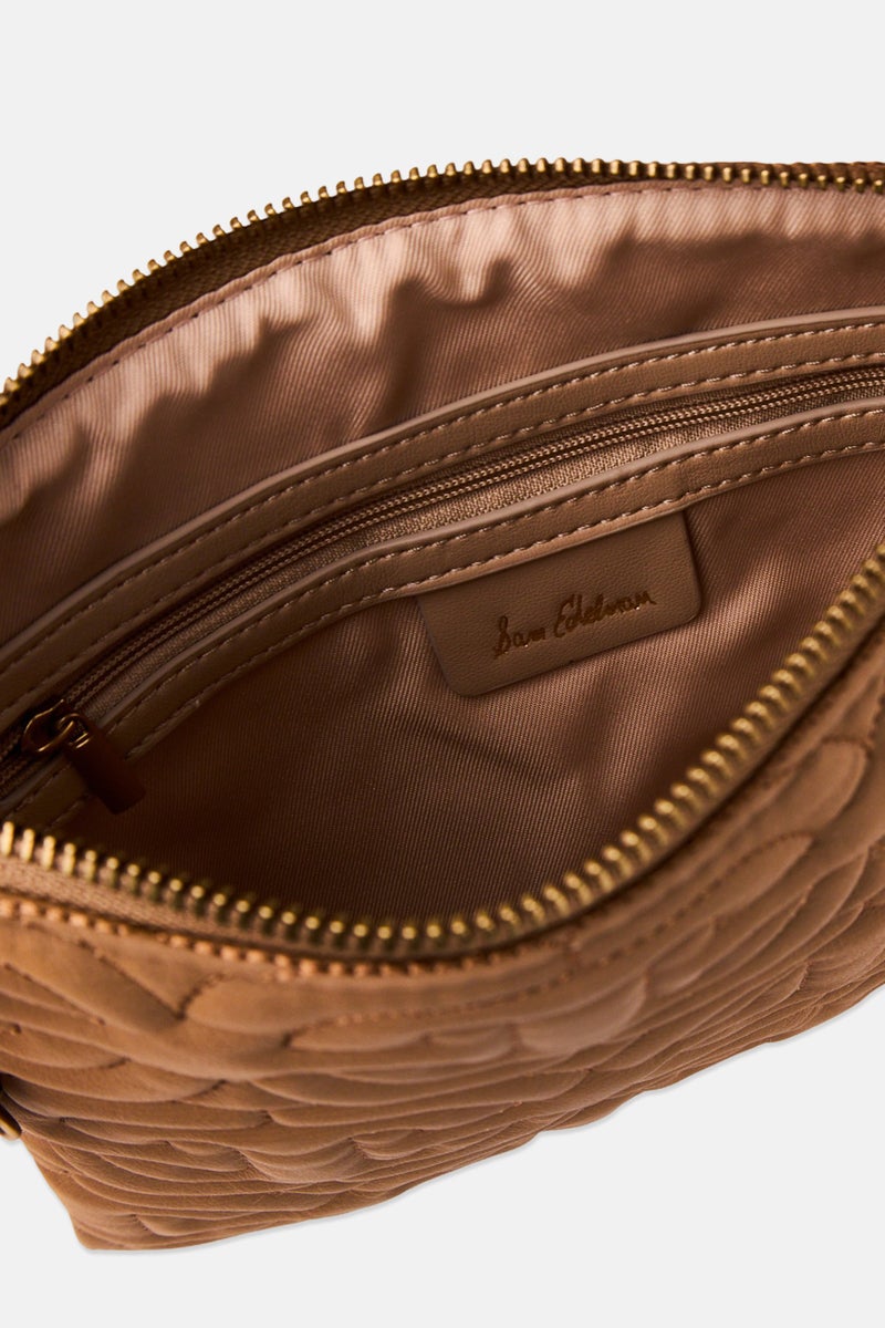 Sam Edelman Women Brand Logo Pouch, Dark Tan - Image 4