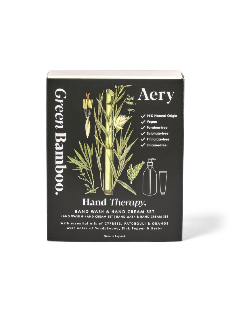 Aery Living Aery Living Green Bamboo Hand Therapy Gift Set - 500ml Soap & 75ml Hand Cream  - Image 3
