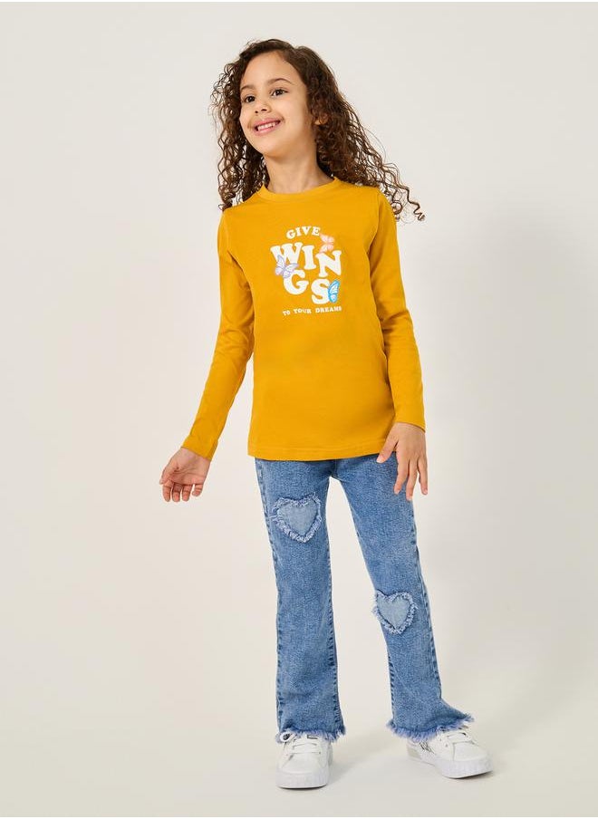 Styli Front Graphic Print Round Neck T-Shirt  - Image 2