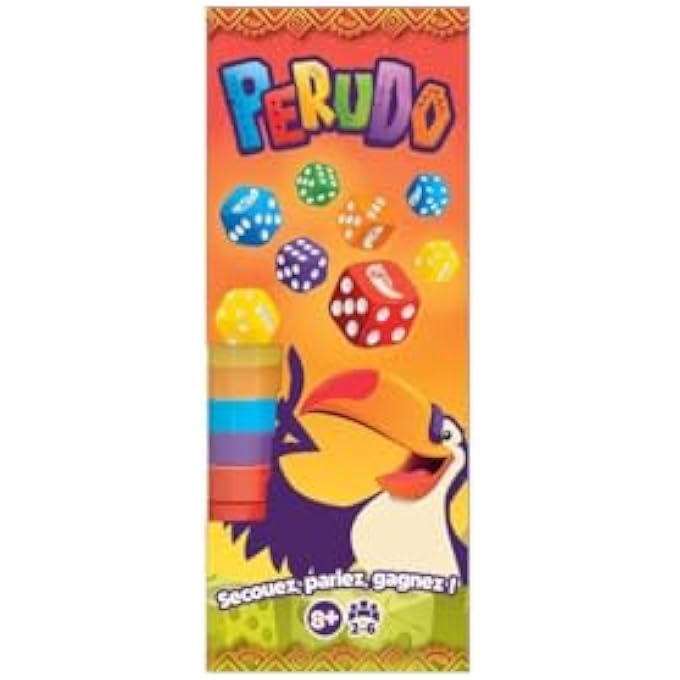 ASMODEE - Perudo Board Game for Adults and Children from 8 Years - Shake, Talk, Win - Dice Game and Bluff - 2 to 6 Players - 30 Minutes - French Version - Image 2