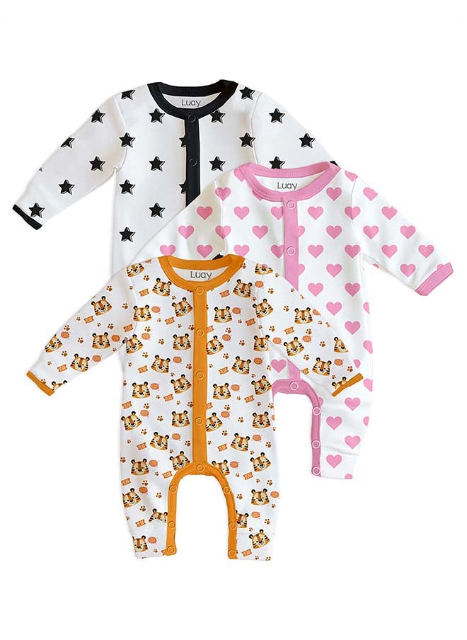 LUAY 100% Cotton Full Sleeves Baby Printed Romper,Sleepsuit for Baby Girls & Boys,_(Pack of 3) 6-9 M - pzsku/ZBC26C5B3E2957501EDD5Z/45/_/1741000603/2bca8798-351f-4004-bc4b-f41033c17671