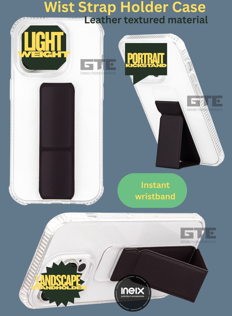 إينيكس جراب حماية شفاف 3 في 1 مغناطيسي ذو مسند للهاتف  هونر ماجيك 7 برو-شفاف/أسود - Image 2