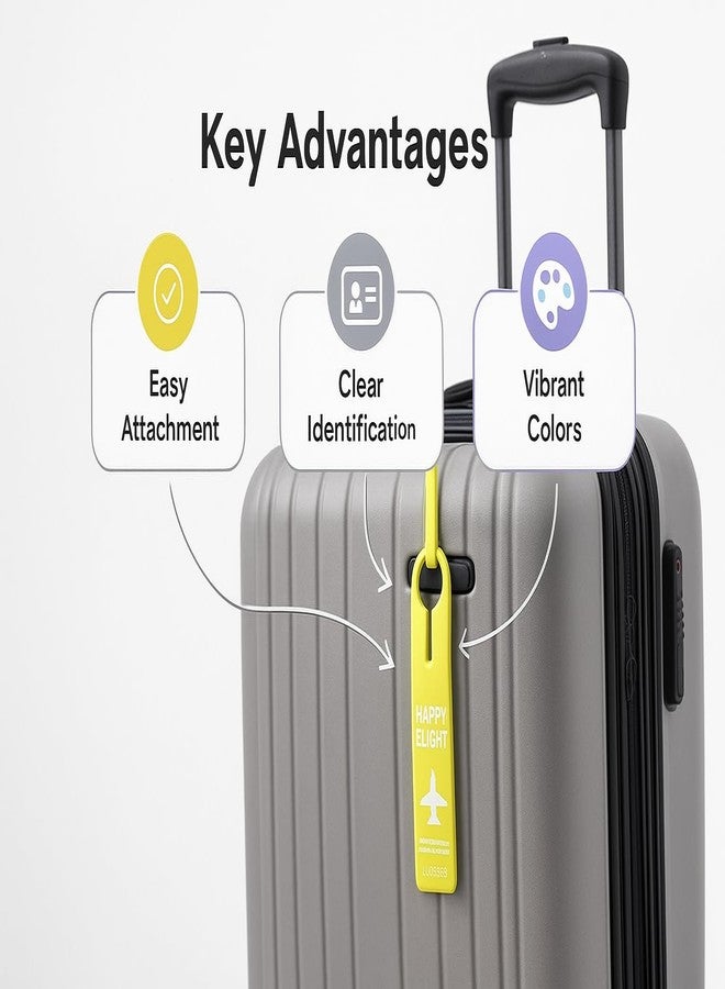 SRN ENTERPRISE Travel in Style with 4 Labels Luggage Labels - Name, Address, & Phone Number - Perfect Baggage Or Handbag Identifier - Multicolor - with SRN Enterprise (Yellow) - Image 5
