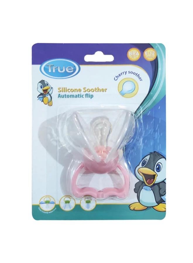True Silicone Soother 6-12m – Pink - Image 1