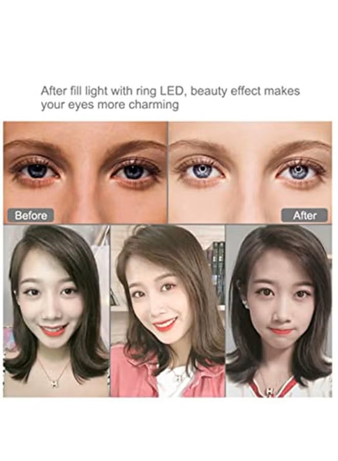 East Lady LED Photography Ring Light With Tripod Stand Black/White - Image 3