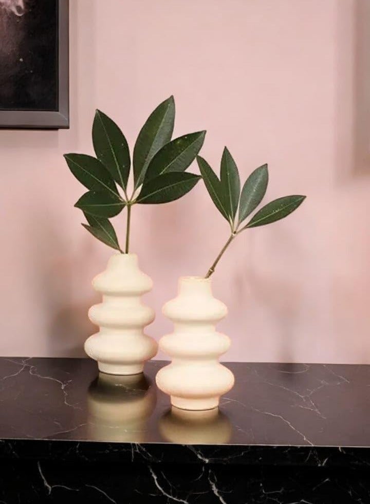 Matte Vase, Pampas Grass Vase Decor, Ceramic Vase, Office And Home Decor For Fresh And Dried Flowers, Bouquet, 2 Pieces - Image 3