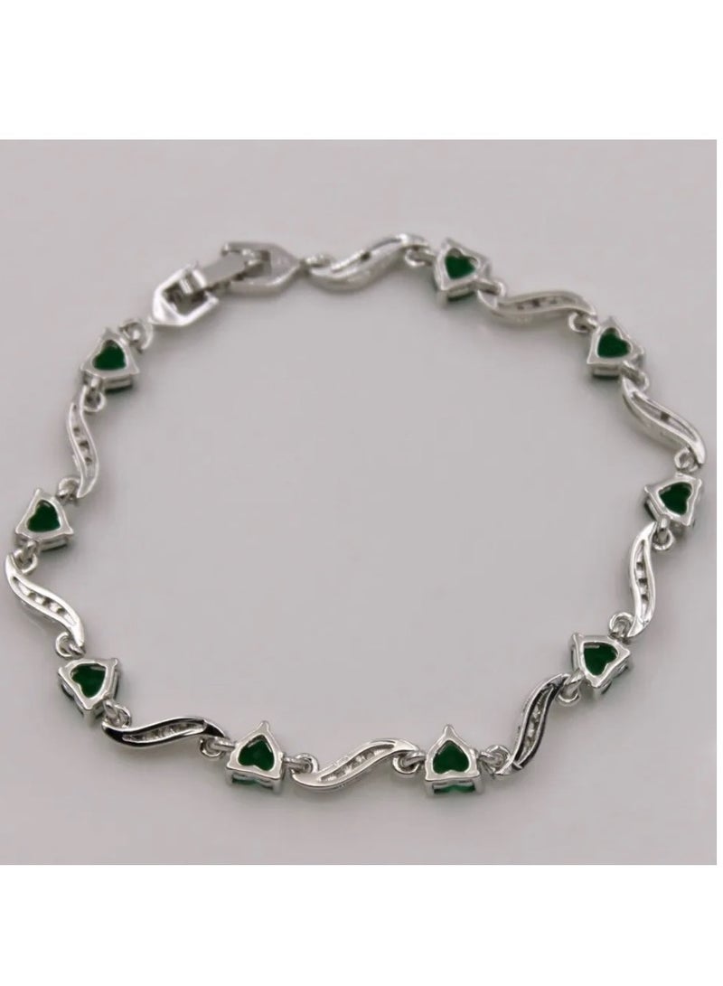 نونز أب اسوارة نسائية مطلية بالذهب الأبيض عيار 18K - Image 3