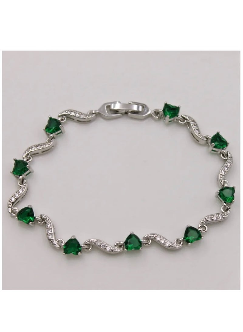 نونز أب اسوارة نسائية مطلية بالذهب الأبيض عيار 18K - Image 2