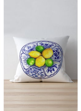 Cango Home Double Sided Printed Lemon Yellow Green Pillow Cushion Cover 904-CT 