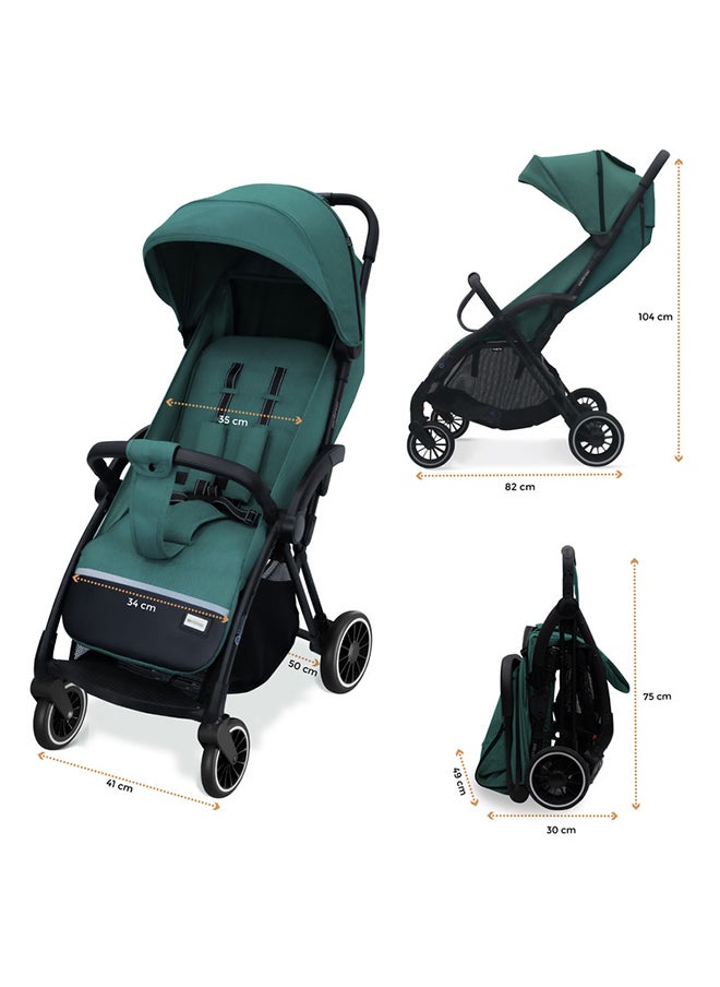 neobreez THETA Auto Fold Self Stand Travel Baby Toddler Stroller,  Compact Pushchair, Waterproof UPF 50+ Canopy, Gift  And Cotton Bag, Phone Holder, Toy Strap, Reflective Stickers, 0-4yrs, 22kg, 3yrs Warranty  - Image 5
