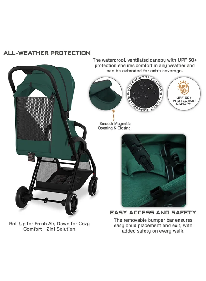 neobreez THETA Auto Fold Compact Lightweight Travel Toddler Baby Stroller,  Self-Stand Baby Trolley,  Pushchair,  Waterproof UPF 50+ Canopy, 0-4yrs,  22kg,  3yrs Warranty