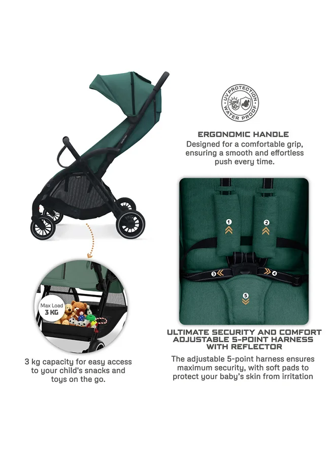 neobreez THETA Auto Fold Compact Lightweight Travel Toddler Baby Stroller,  Self-Stand Baby Trolley,  Pushchair,  Waterproof UPF 50+ Canopy, 0-4yrs,  22kg,  3yrs Warranty