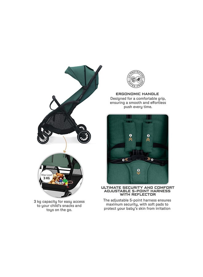 neobreez THETA Auto Fold Compact Lightweight Travel Toddler Baby Stroller,  Self-Stand Baby Trolley,  Pushchair,  Waterproof UPF 50+ Canopy, 0-4yrs,  22kg,  3yrs Warranty - Image 3