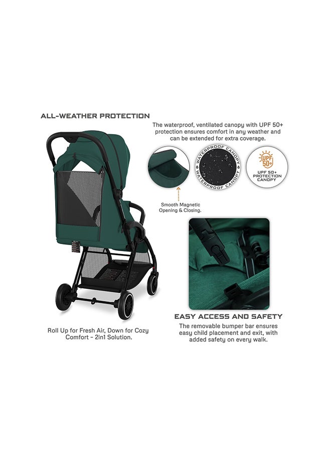 neobreez THETA Auto Fold Compact Lightweight Travel Toddler Baby Stroller,  Self-Stand Baby Trolley,  Pushchair,  Waterproof UPF 50+ Canopy, 0-4yrs,  22kg,  3yrs Warranty - Image 5