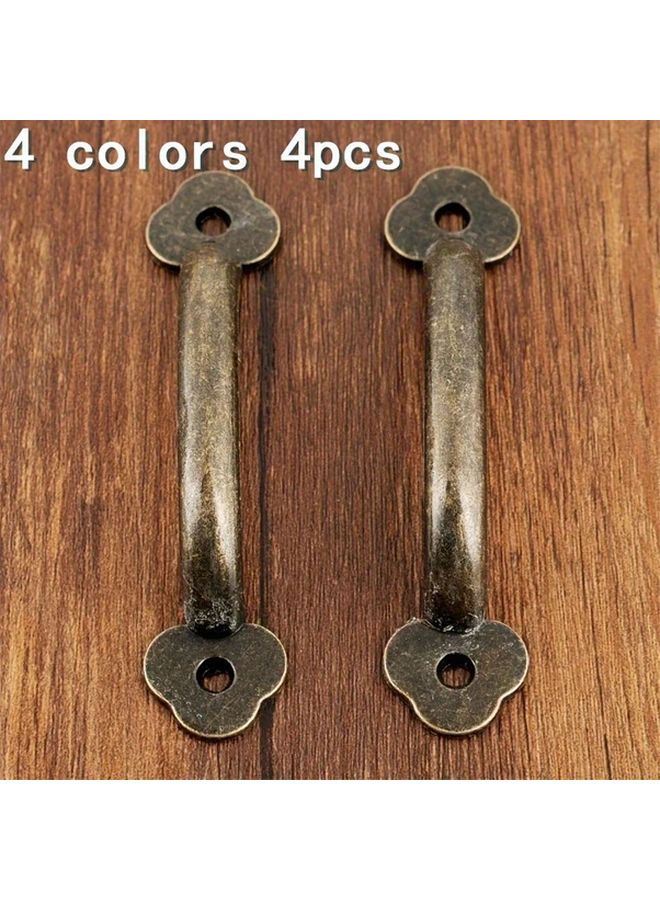 Black Vintage Zinc Alloy Metal Cabinet Pull Handles 4pcs for Kitchen Shed Doors Hardware - Image 1
