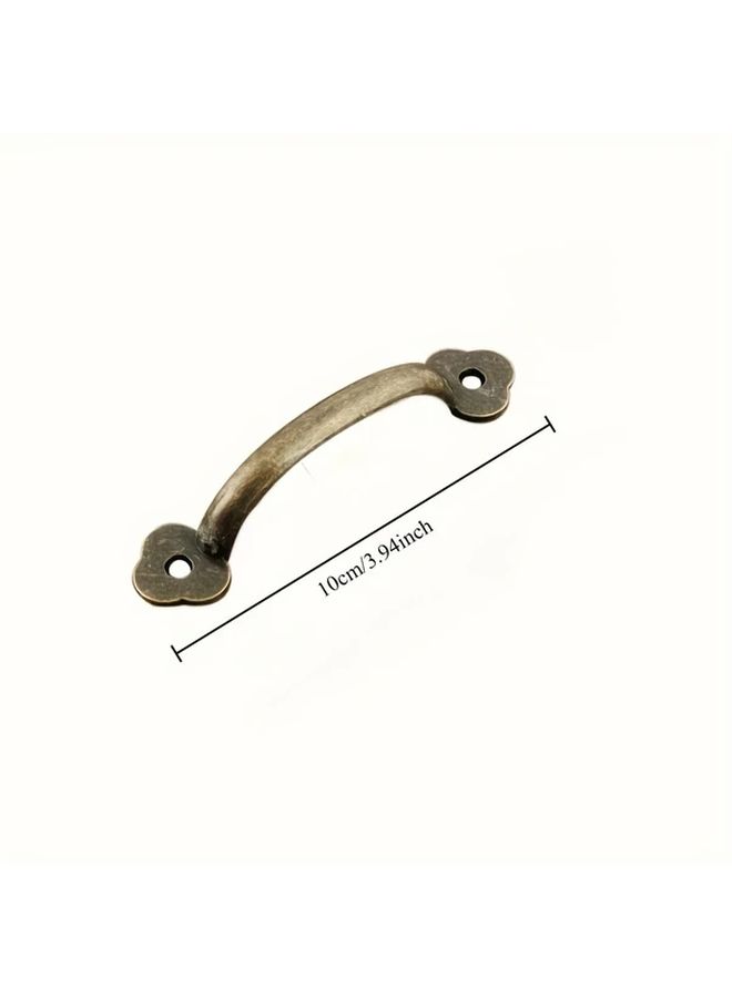 Black Vintage Zinc Alloy Metal Cabinet Pull Handles 4pcs for Kitchen Shed Doors Hardware - Image 3