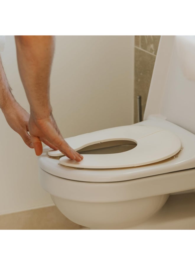 Nuby Folding Toilet Seat, Portable Toddler Potty Training Seat for Home and Travel, Foldable Toilet Trainer with Secure Fit, White - Image 3
