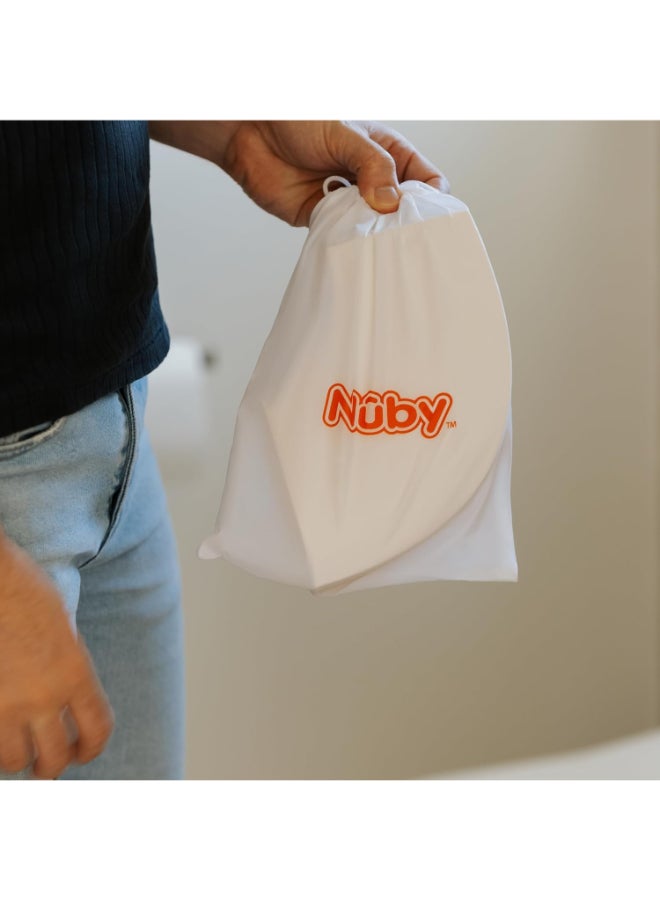 Nuby Folding Toilet Seat, Portable Toddler Potty Training Seat for Home and Travel, Foldable Toilet Trainer with Secure Fit, White - Image 4