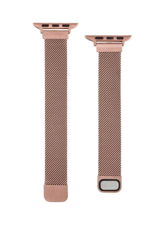 HuHa Ethnic Replacement Watchband for Apple Watch Series 1/2/3/4/5/6/7/SE 38/40/41mm Rose Gold - Image 1