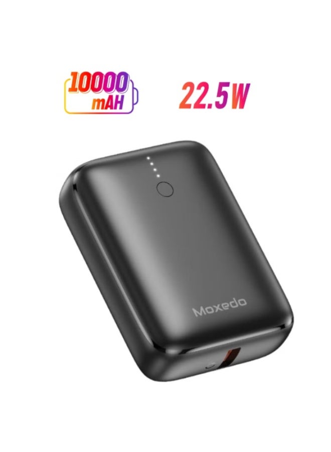 Moxedo Porta-Go Mini Power Bank 10,000 mAh Power Delivery 22.5W Dual Ports USB-C/USB-A Compact Design Charge and Recharge