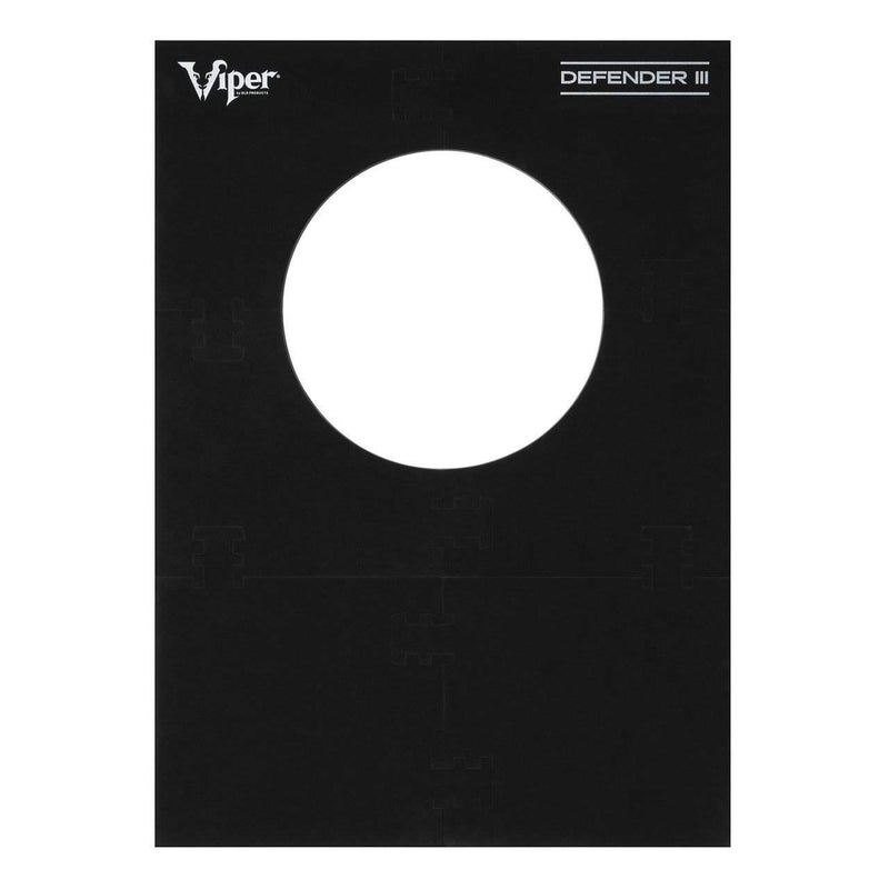 Viper Defender III Extended Length Dartboard Surround Wall Protector, Fits 17.75" and 18" Bristle Dartboards, Compression-Fit Easy Mounting, 45" H x 32" W x 1" Thickness, Black - Image 1