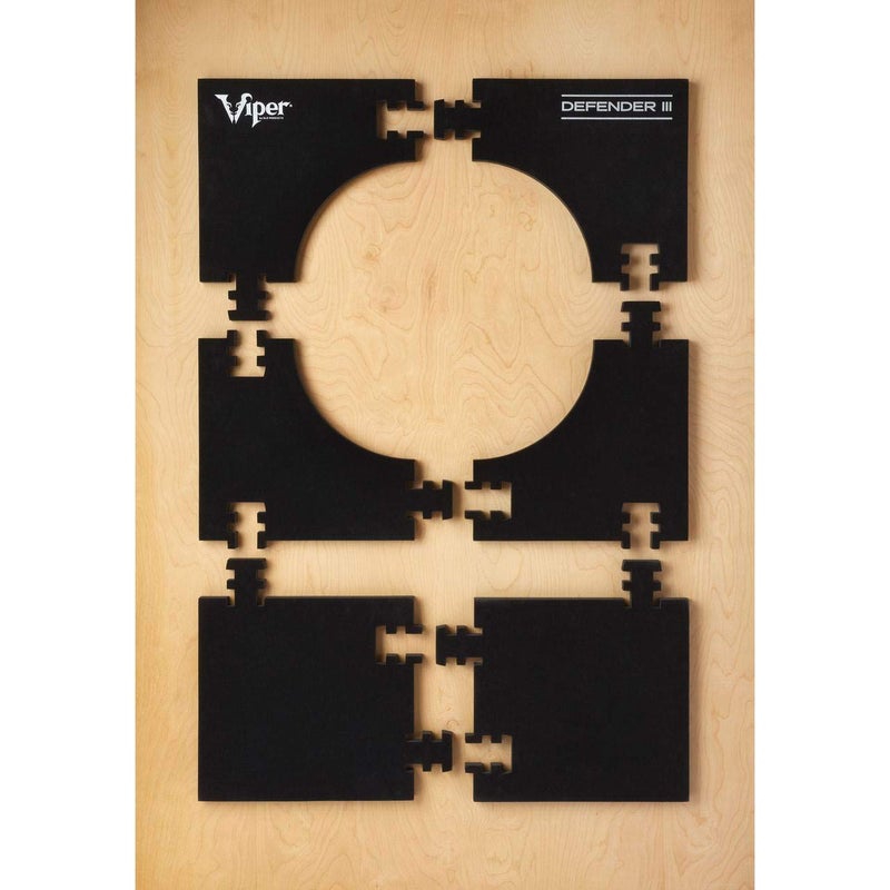 Viper Defender III Extended Length Dartboard Surround Wall Protector, Fits 17.75" and 18" Bristle Dartboards, Compression-Fit Easy Mounting, 45" H x 32" W x 1" Thickness, Black - Image 5