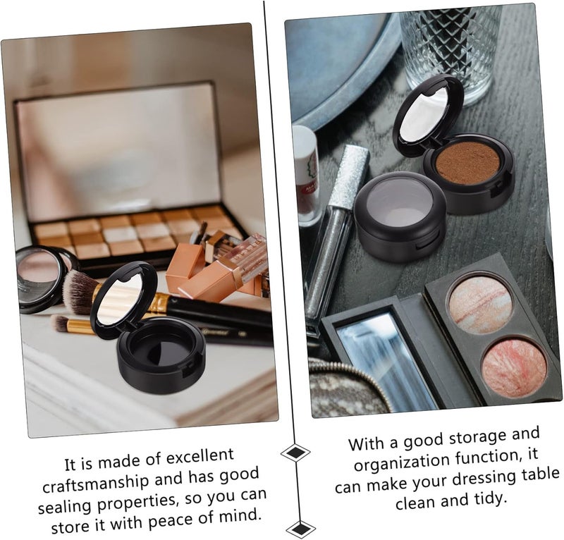 Ipetboom 40 Pcs Empty Eye Shadow Box Glitter Eye Shadow Well Empty Makeup Travel Case Eyeshadows Tin Makeup Bag Empty Eye Shadow Container Organizer Makeup Eyeshadow Container Lip Abs Black - Image 5
