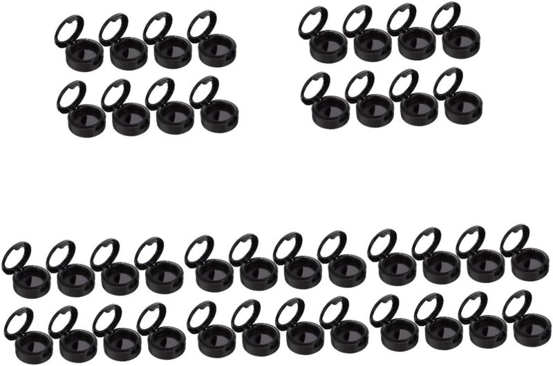 Ipetboom 40 Pcs Empty Eye Shadow Box Glitter Eye Shadow Well Empty Makeup Travel Case Eyeshadows Tin Makeup Bag Empty Eye Shadow Container Organizer Makeup Eyeshadow Container Lip Abs Black - Image 1