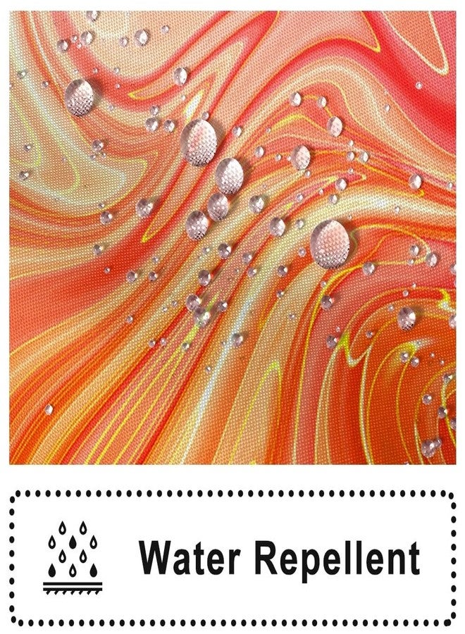 Ruelvth Orange Shower Curtain, Modern Burnt Orange and Gold Fluid Art Shower Curtain with Hooks Waterproof Aesthetic Bathroom Decor, 72x72 Inch - Image 4