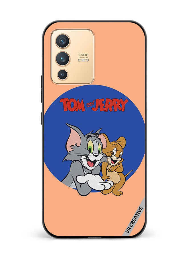 VR CREATIVE Protective Case Cover For Vivo V23 5G Tom And Jerry Design Multicolour - Image 1