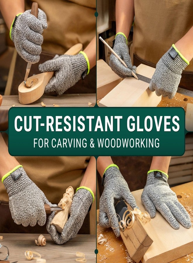 BeaverCraft Wood Carving Gloves Cutting Gloves Cut Resistant Gloves CRG Whittling Woodworking Gloves Gloves for Food Prep (CRG_M) - Image 2