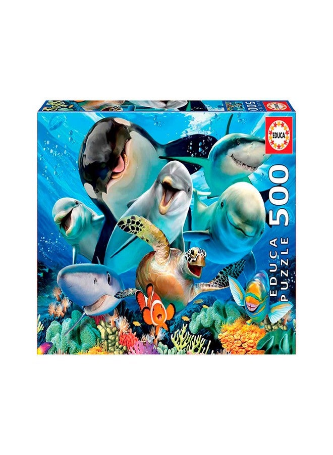 Educa - 500 piece puzzle for adults | Selfies, Underwater. Includes Fix Puzzle glue. From 11 years old (17647) - Image 1