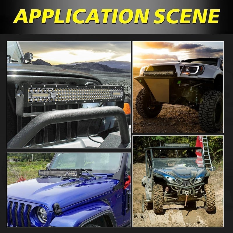 AKD Part 20 Inch LED Light Bar, 150W Spot Flood Combo Off Road Driving Lights - Image 5