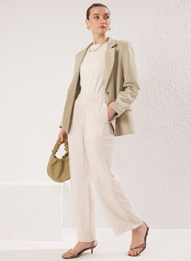 trendyol Stone Linen Aerobin Woven Trousers - Image 1