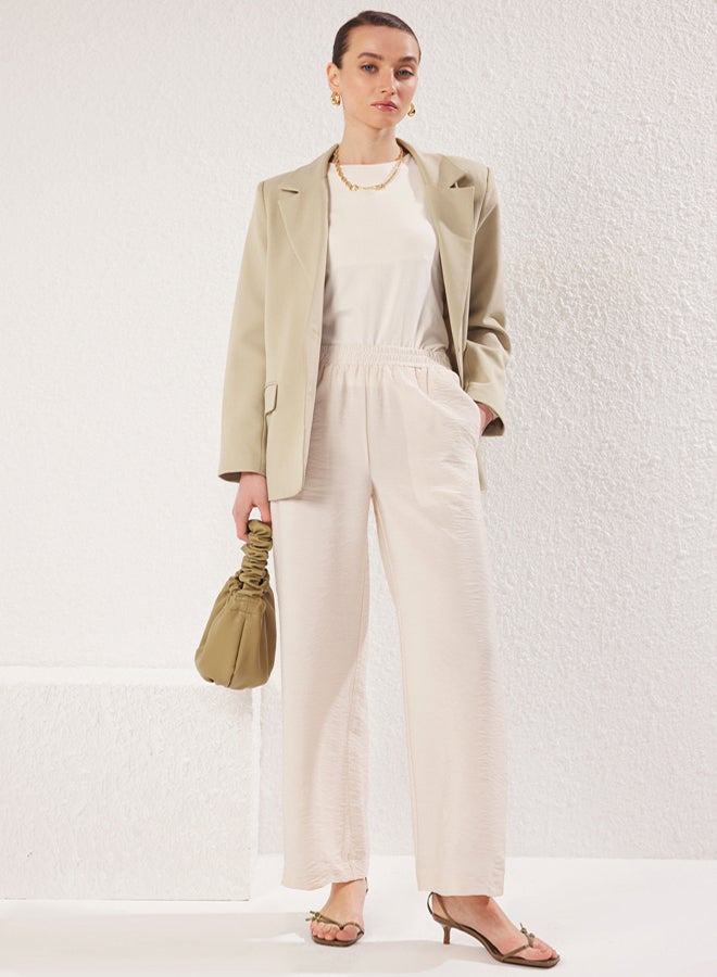 trendyol Stone Linen Aerobin Woven Trousers - Image 2