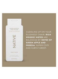 native Native Body Wash Contains Naturally Derived Ingredients | For Women & Men, Sulfate, Paraben, & Dye Free Leaving Skin Soft and Hydrating | Sandalwood & Shea Butter 18 oz - 2 Pk  - Image 2