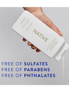 native Native Body Wash Contains Naturally Derived Ingredients | For Women & Men, Sulfate, Paraben, & Dye Free Leaving Skin Soft and Hydrating | Sandalwood & Shea Butter 18 oz - 2 Pk  - Image 3