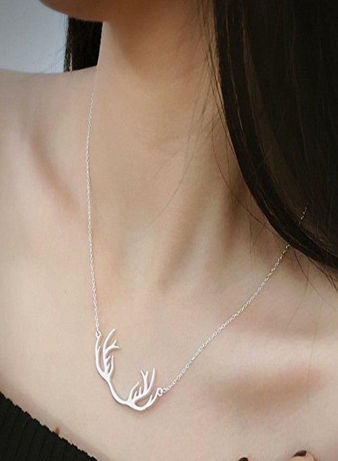 Helen de Lete Innovative Deer Horn Antler Sterling Silver Collar Necklace for Women - Image 5