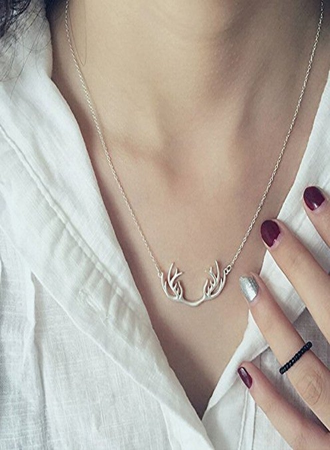 Helen de Lete Innovative Deer Horn Antler Sterling Silver Collar Necklace for Women - Image 4