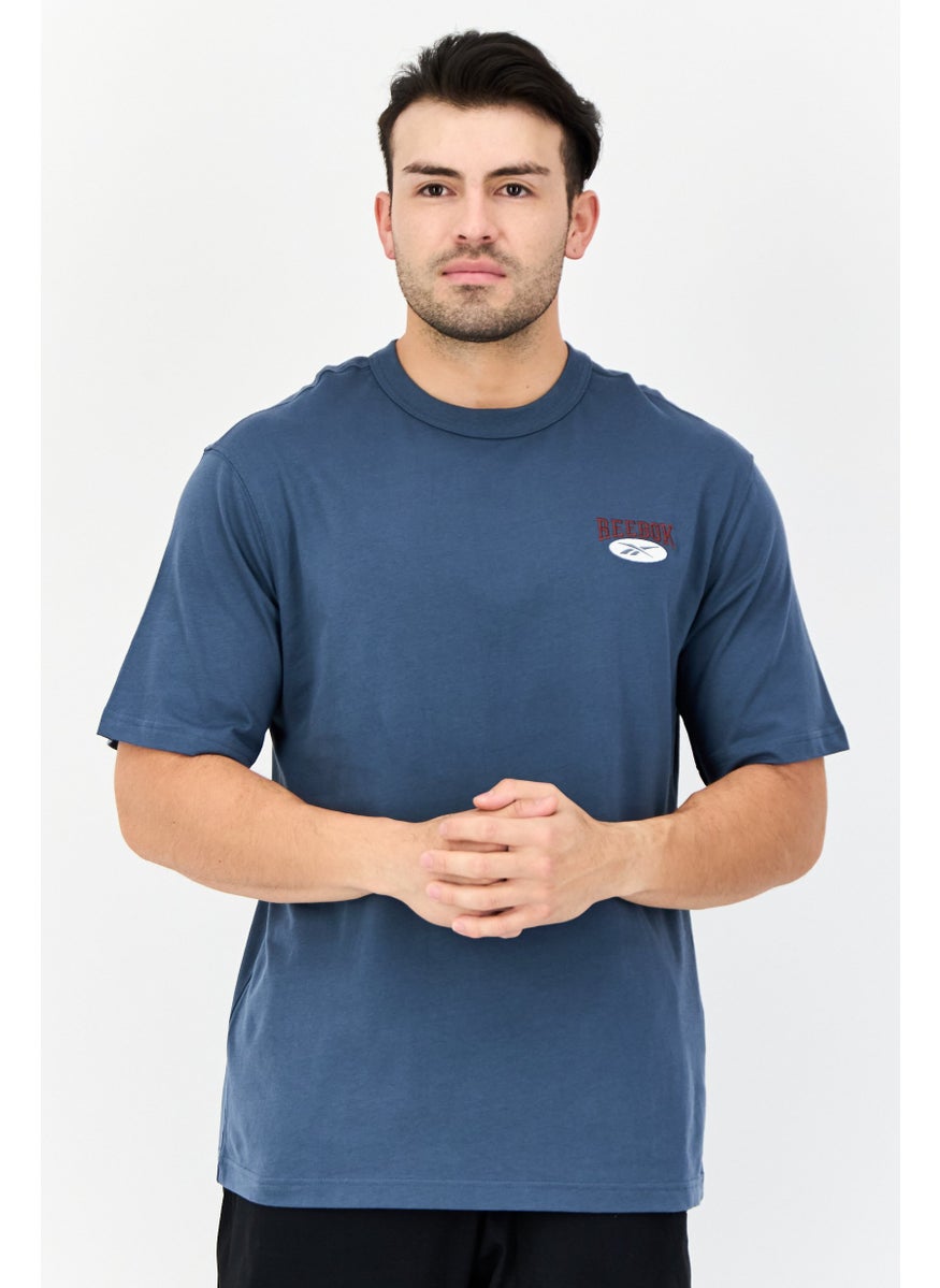 Reebok Men Sportswear Fit Short Sleeves Outdoor T-Shirt, Ash Blue  - Image 1