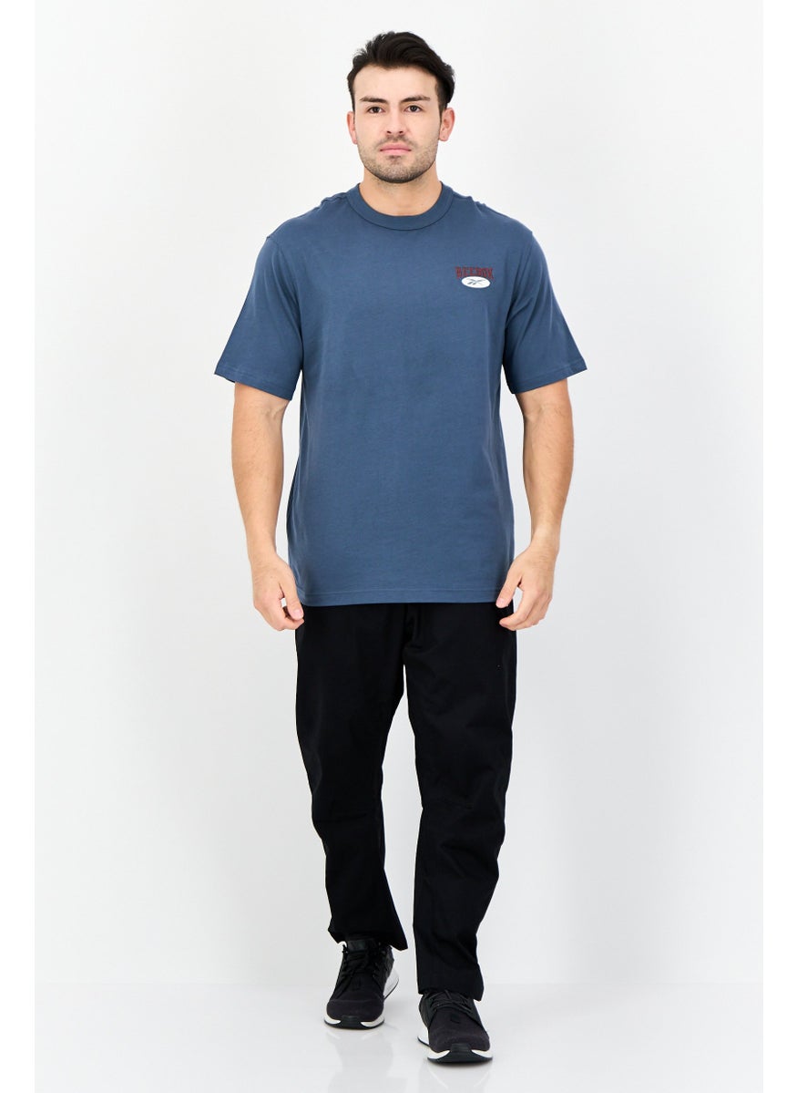 Reebok Men Sportswear Fit Short Sleeves Outdoor T-Shirt, Ash Blue  - Image 4