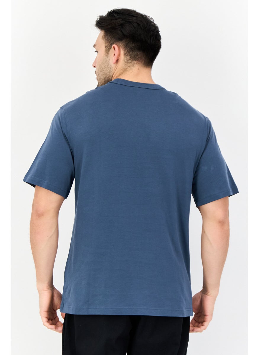 Reebok Men Sportswear Fit Short Sleeves Outdoor T-Shirt, Ash Blue  - Image 3